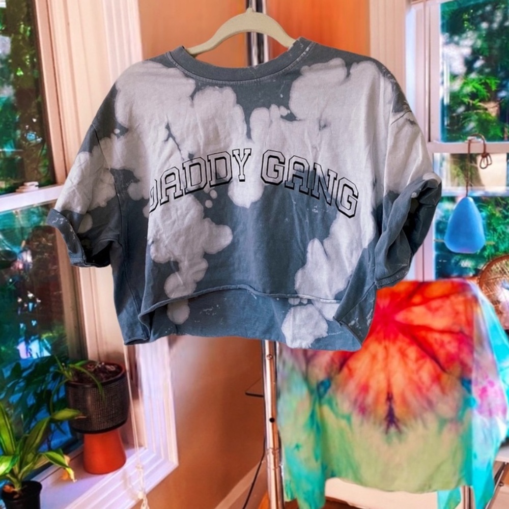 DADDY GANG call her daddy podcast / barstool sports tie dye crop top tee
